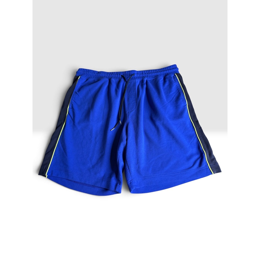 Tommy Hilfiger Sport Mens Blue Mesh Athletic Gym Shorts XL Royal Navy Yellow